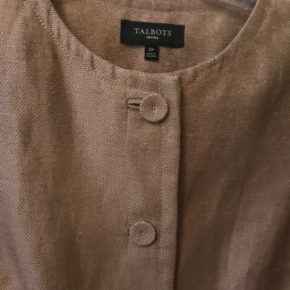 Talbots gold metallic jacket - Picture 3 of 7